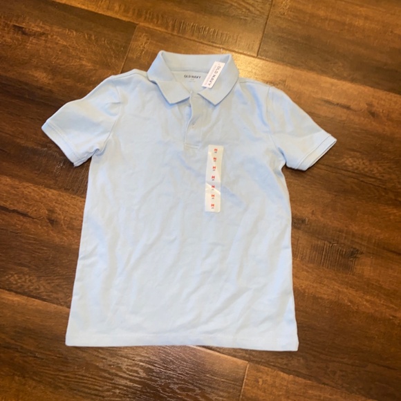 NEW OLD NAVY BABY BLUE POLO SHORT SZ M (8) KNIT PIQUE UNIFORM PREPPY - Picture 3 of 7